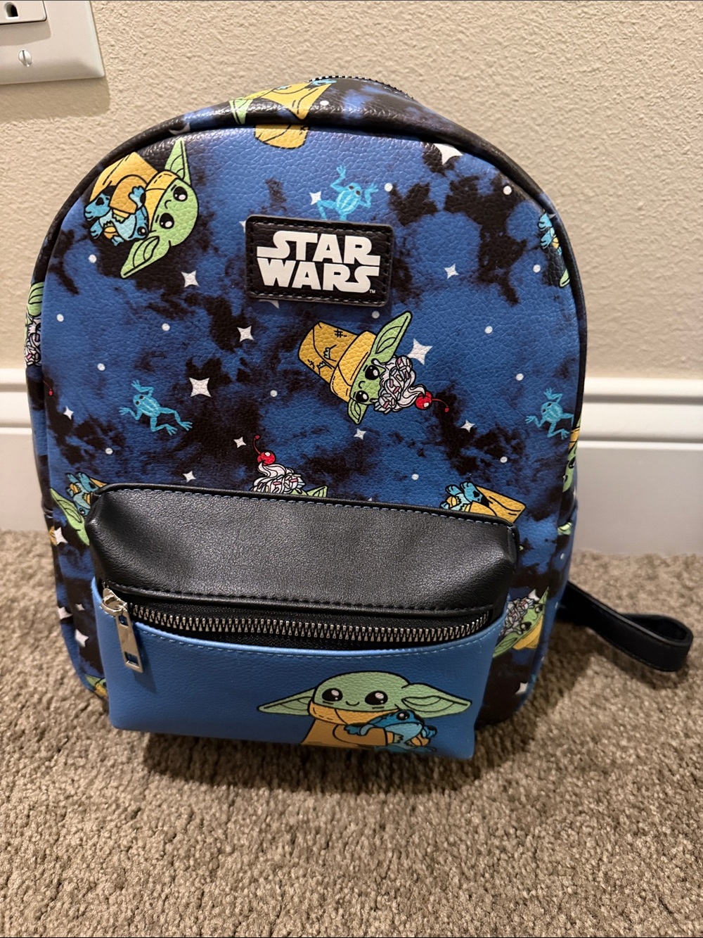 Star Wars Blue & Black Grogu Kids Mini Backpack